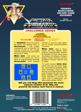 Mega Man (USA) box cover back